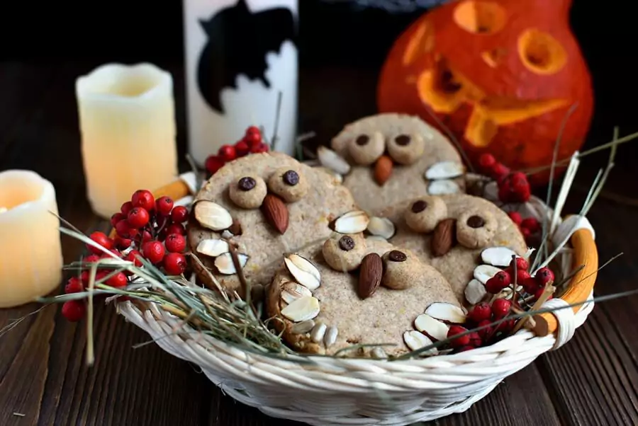 Almond Shortbread Owls
