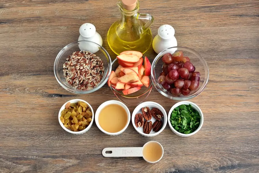 Ingredients for Apple-Wild Rice Salad