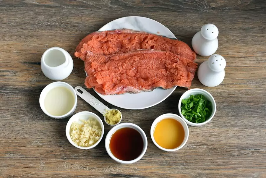 Ingredients for Asian Salmon in Foil