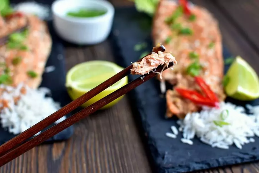 Asian Salmon in Foil