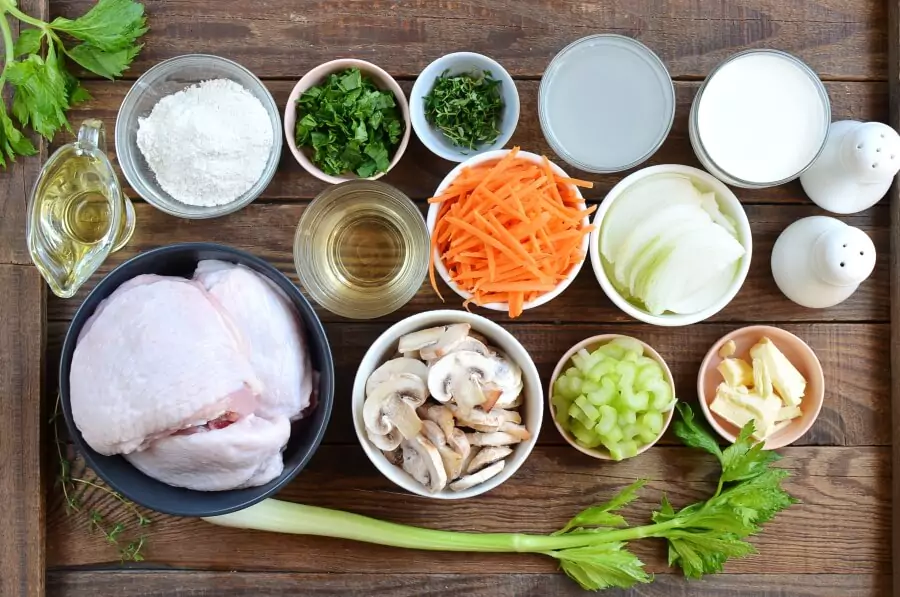 Ingredients for Best Chicken Fricassee