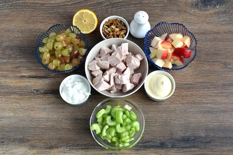 Ingredients for Chicken Waldorf Salad