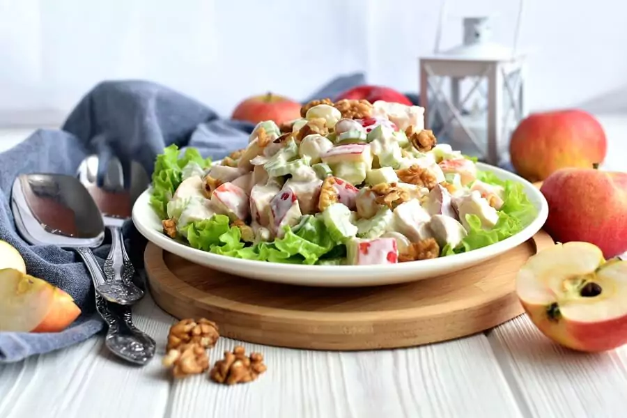 -Chicken Waldorf Salad Recipe-How To Make Chicken Waldorf Salad-Delicious Chicken Waldorf Salad