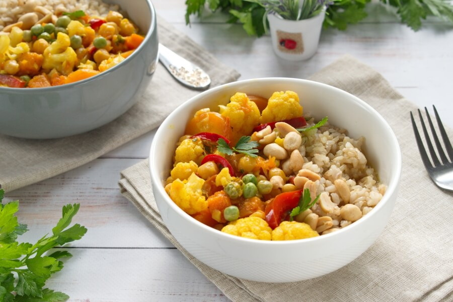 How to serve Vegan Chickpea Pumpkin Curry