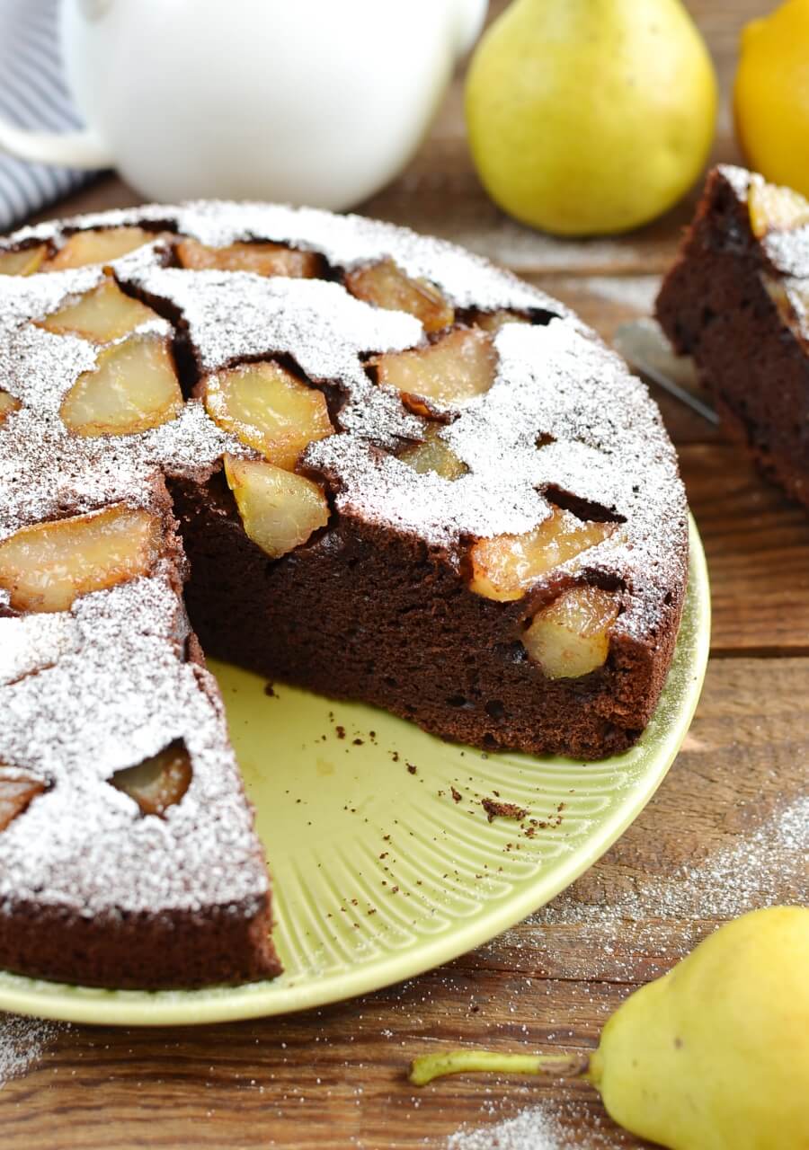 Chocolate Pear Cake - Greek and Simple