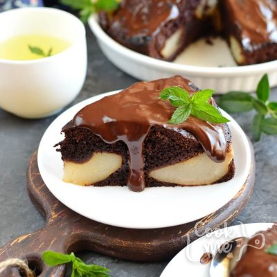 Chocolate Pear Pudding Recipe-How To Make Chocolate Pear Pudding-Delicious Chocolate Pear Pudding