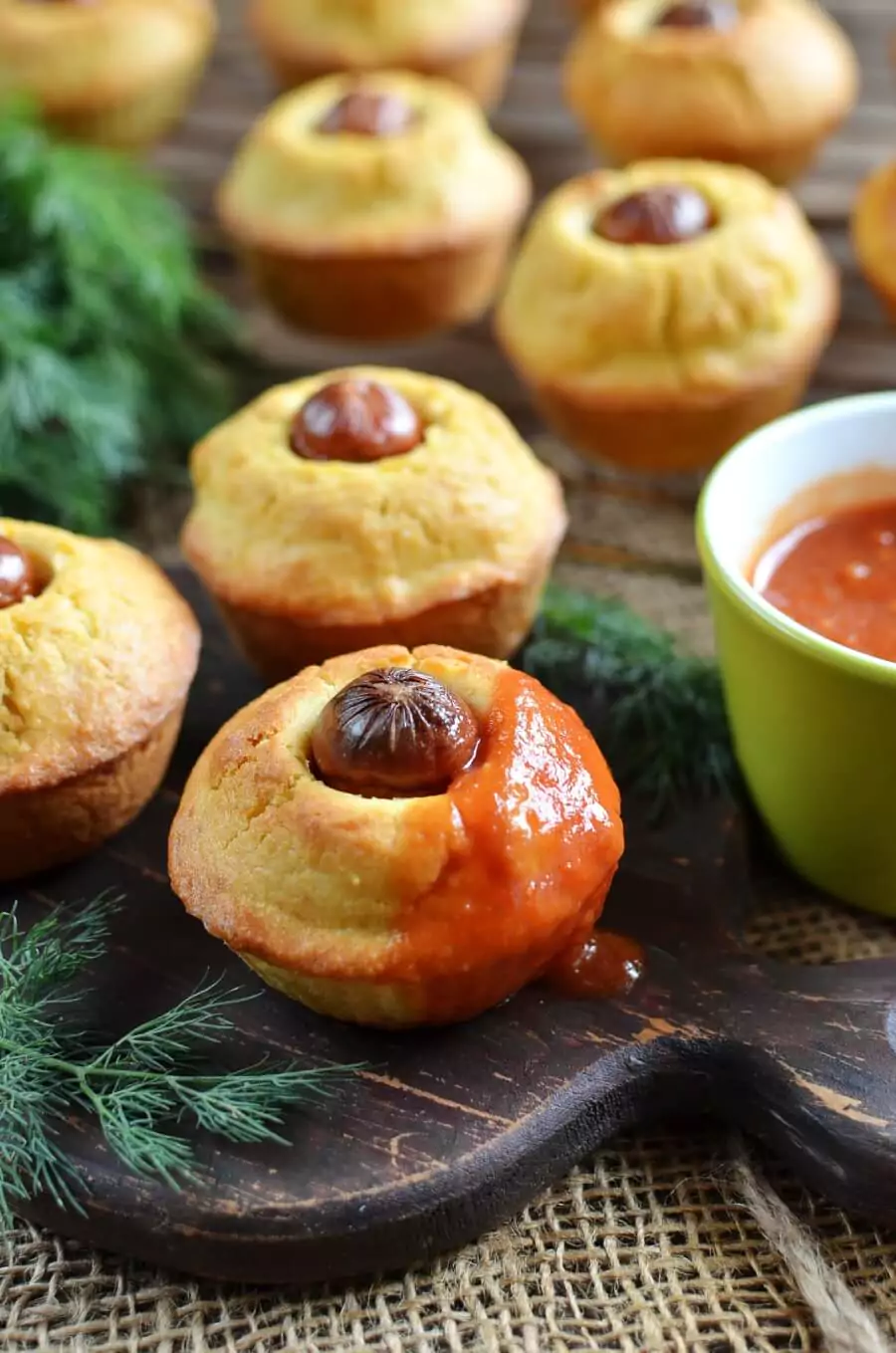 Corn Dog Mini Muffins