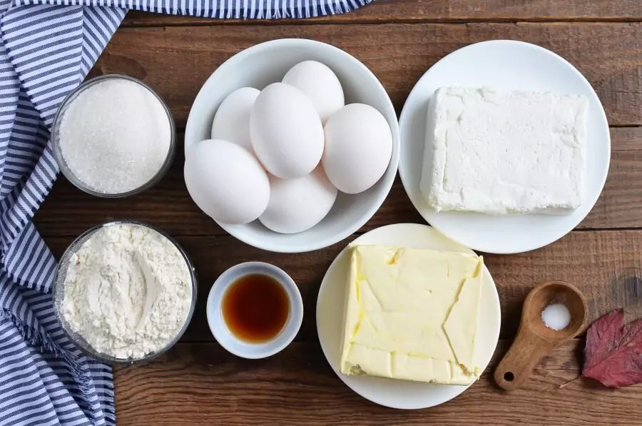 Ingredients for Cream Cheese Pound Cake