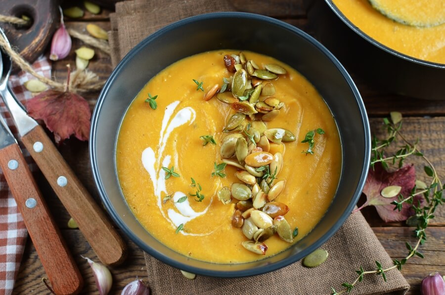 How to serve Creamy Pumpkin and Lentil Soup