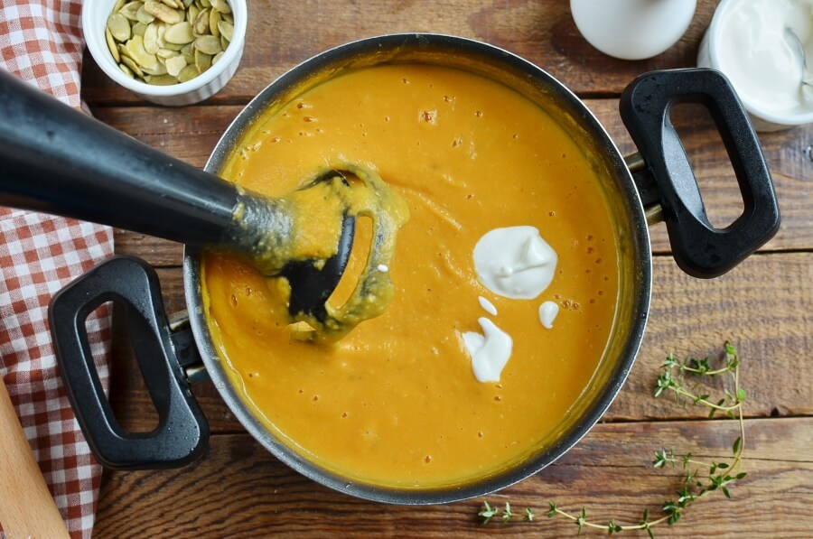 Creamy Pumpkin and Lentil Soup recipe - step 8