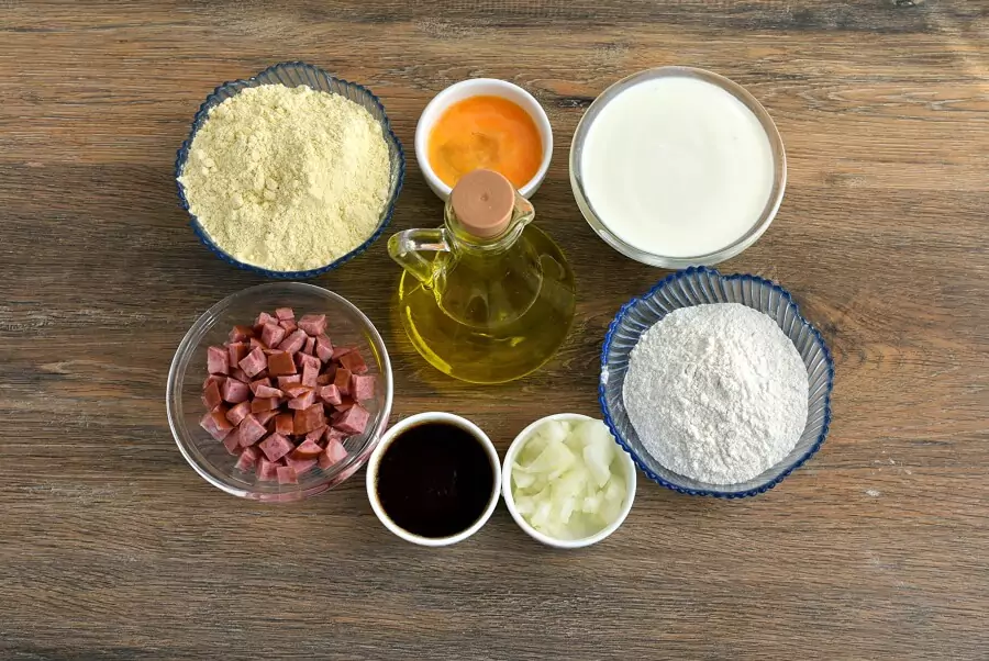 Ingredients for Crispy Andouille Hush Puppies