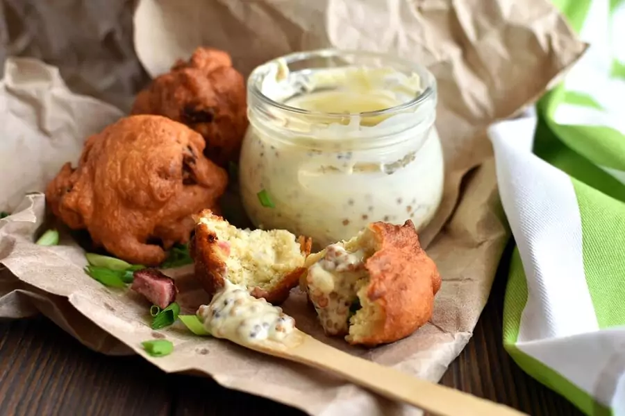 Crispy Andouille Hush Puppies