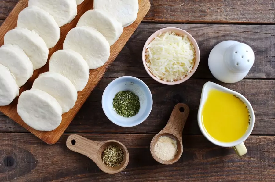 Ingredients for Easy Garlic Parmesan Knots