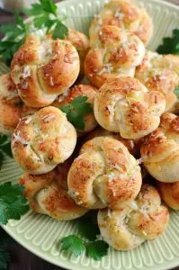 Easy Garlic Parmesan Knots