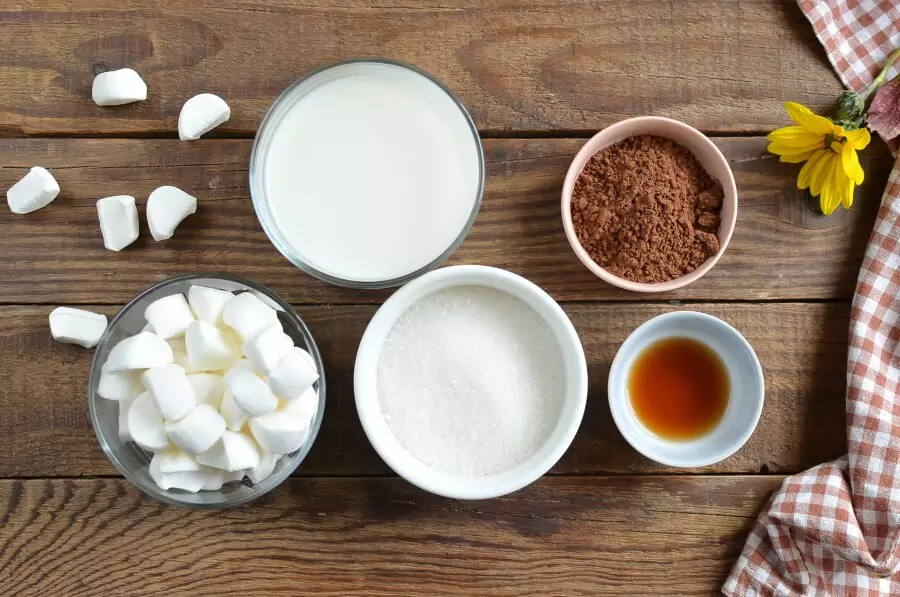 Ingredients for Fluffy Hot Chocolate