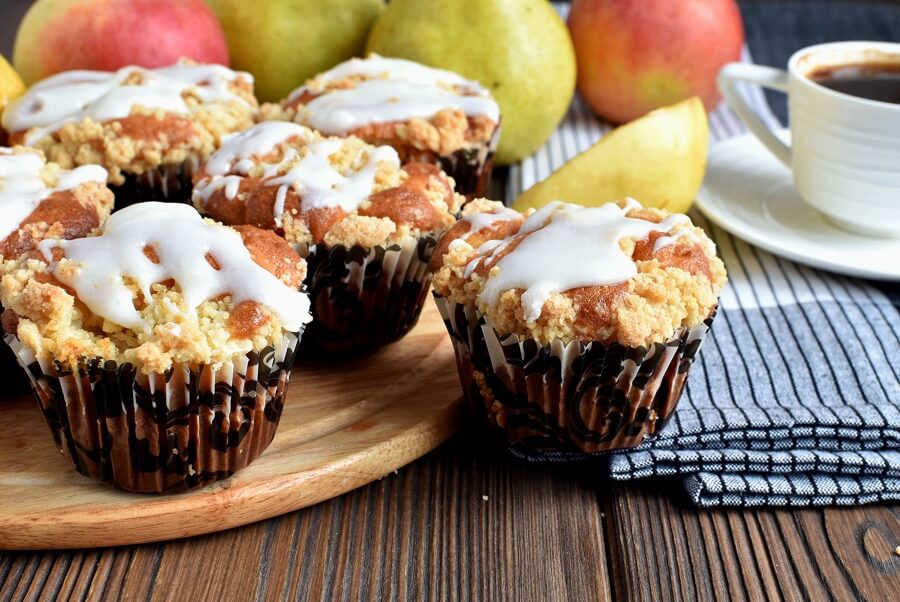 Fresh Apple-Pear Cupcakes Recipe-How To Make Fresh Apple-Pear Cupcakes-Delicious Fresh Apple-Pear Cupcakes