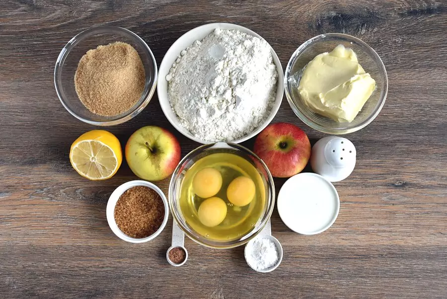 Ingredients for German Apple Cake