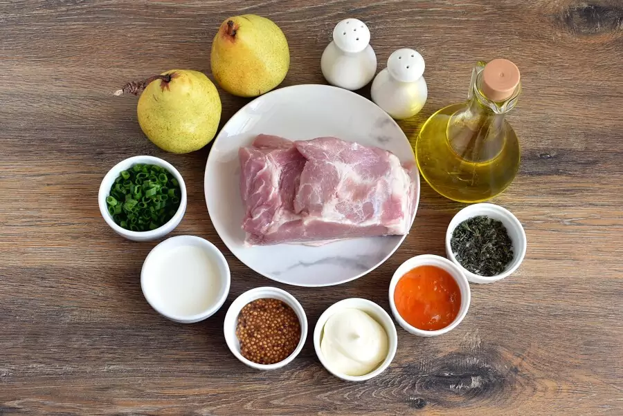 Ingredients for Grilled Pork and Pear Salad
