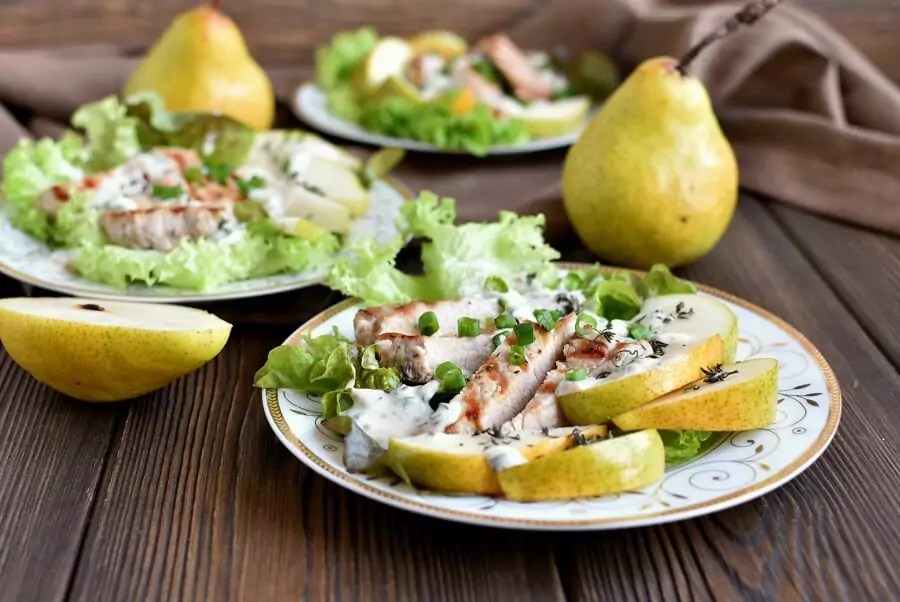 Grilled Pork and Pear Salad