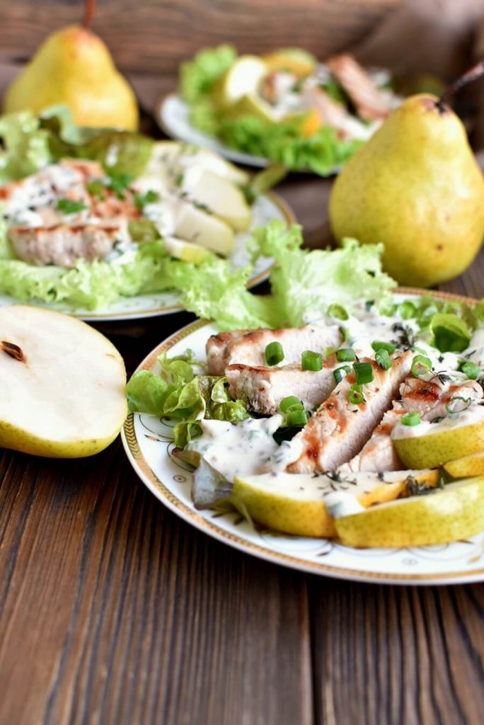 Grilled Pork and Pear Salad