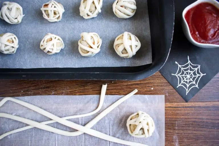 Step 4 - Meatball Mummies