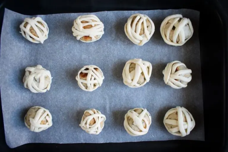 Step 4 - Meatball Mummies