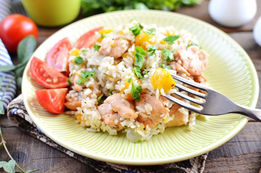 One Pot Chicken and Pumpkin Rice Recipe-How To Make One Pot Chicken and Pumpkin Rice-Delicious One Pot Chicken and Pumpkin Rice