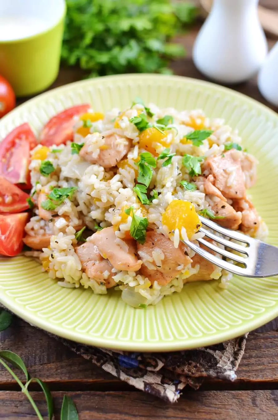 One Pot Chicken and Pumpkin Rice