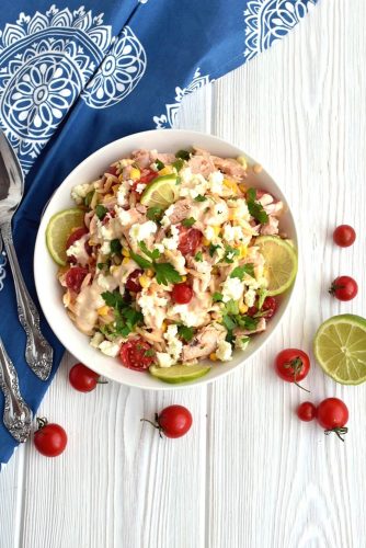 Orzo Chicken Salad with Avocado-Lime Dressing