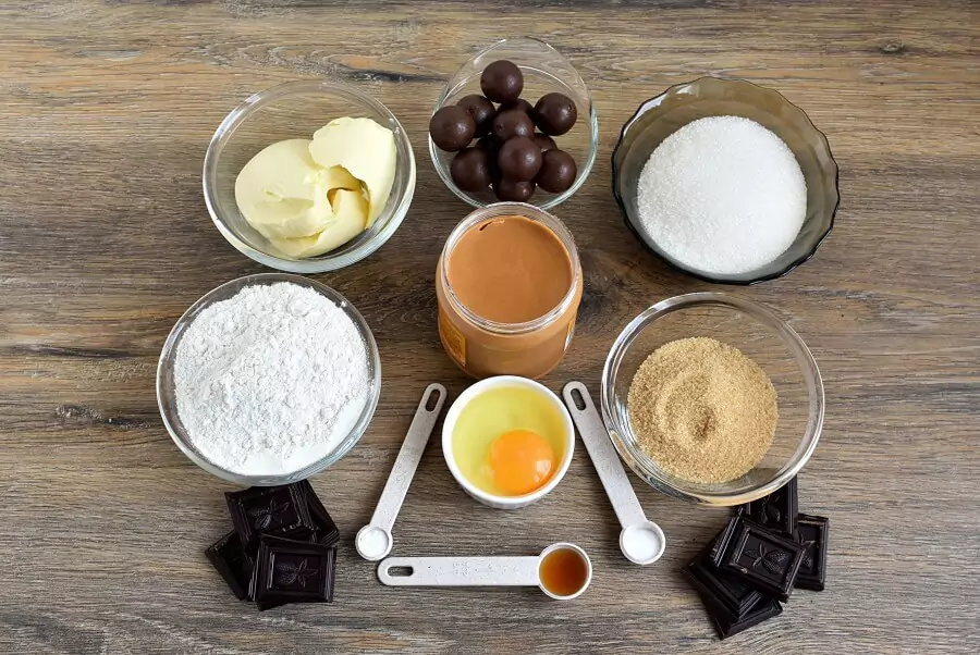 Ingredients for Peanut Butter Spider Cookies
