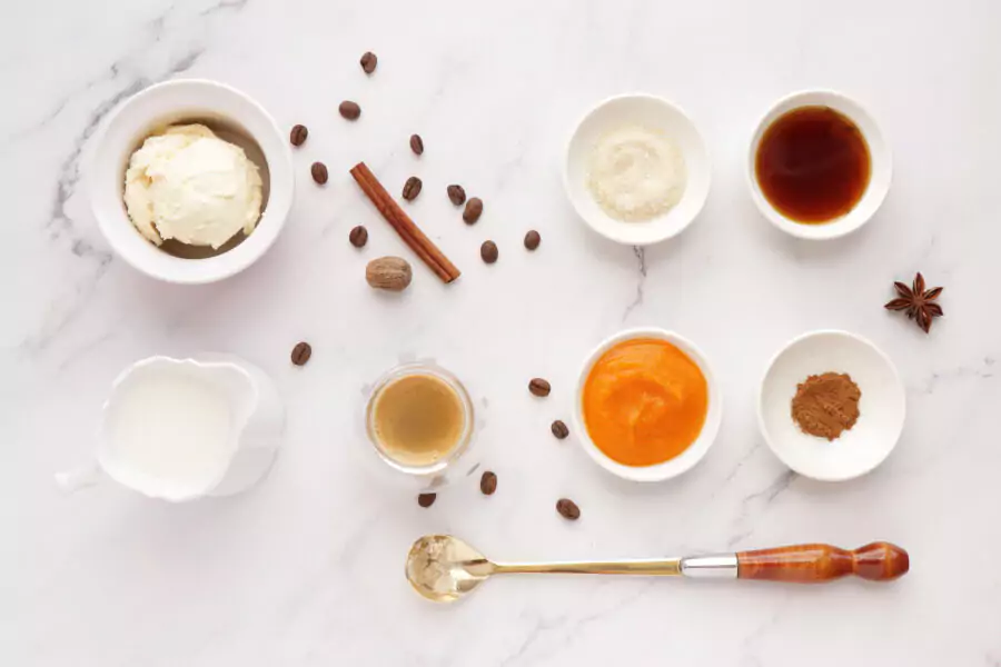 Ingredients for Pumpkin Pie Latte