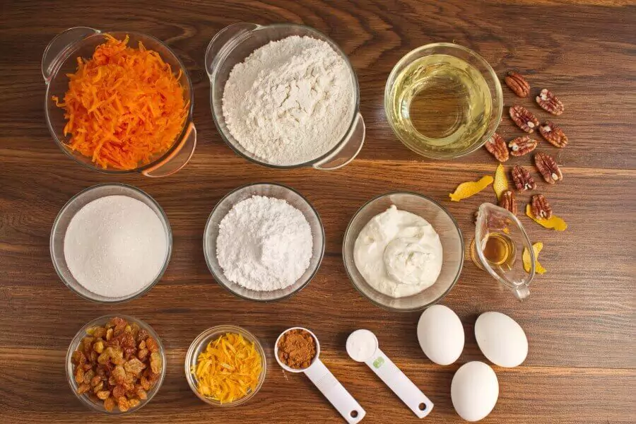 Ingredients for Pumpkin passion cupcakes