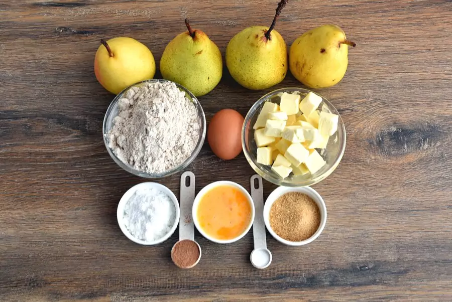 Ingredients for Rustic Pear Pie