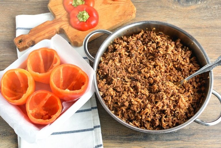 Step 7 - Stuffed Halloween Jack O’ Lantern Peppers