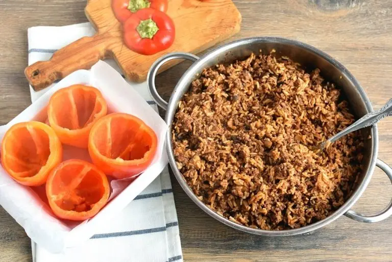 Step 7 - Stuffed Halloween Jack O’ Lantern Peppers