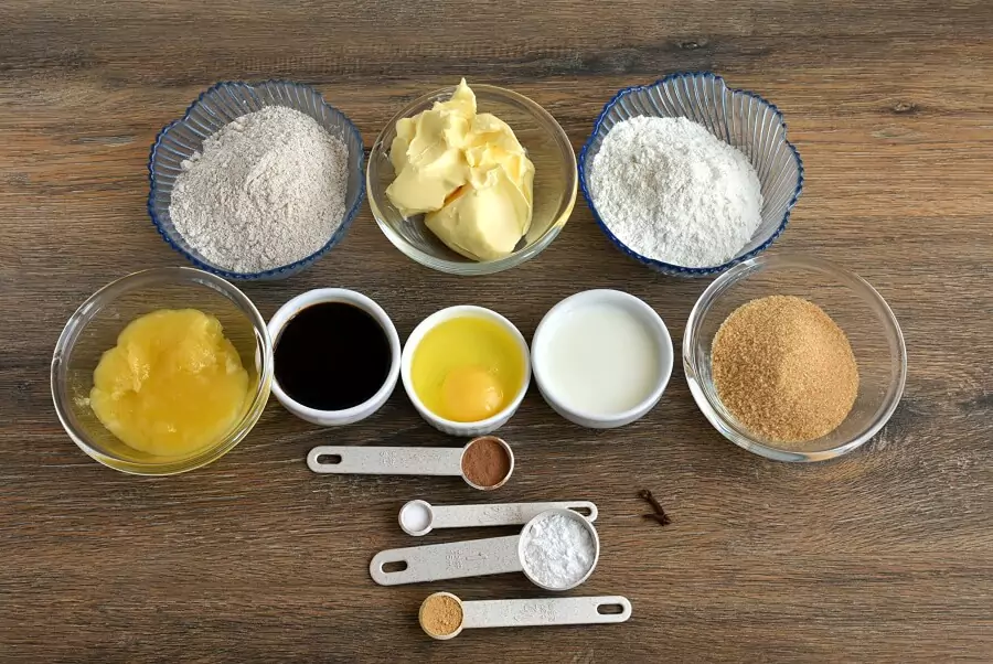 Ingredients for Super Moist Gingerbread Cake