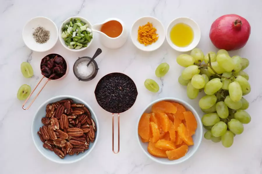 Ingredients for The Best Wild Rice Salad with Grape
