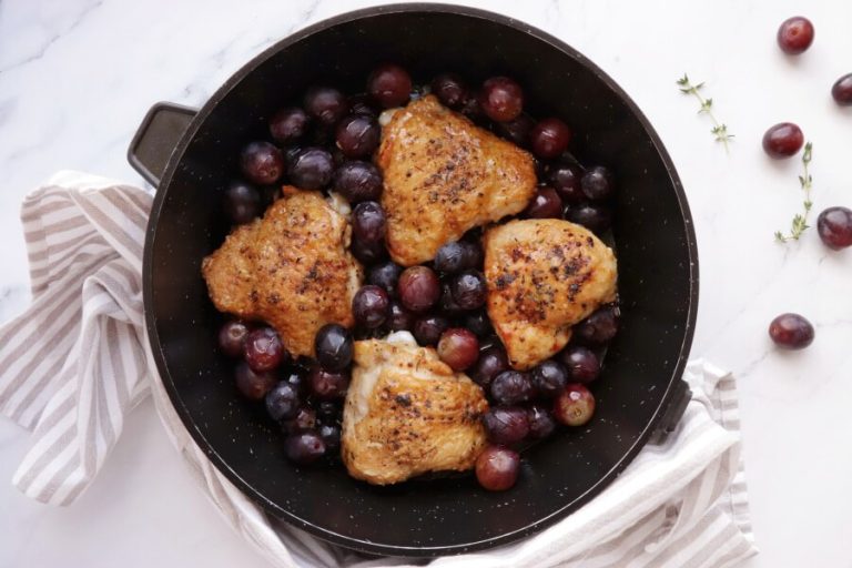 Step 9 - Thyme Roasted Chicken with Grapes and Burrata
