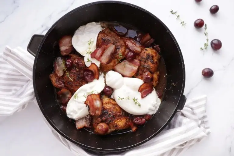 Step 10 - Thyme Roasted Chicken with Grapes and Burrata