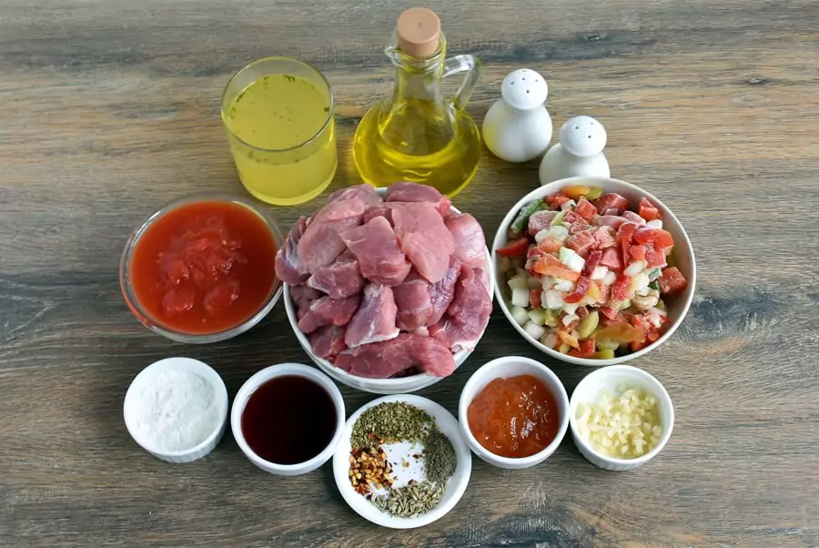 Ingredients for Tuscan Pork Stew