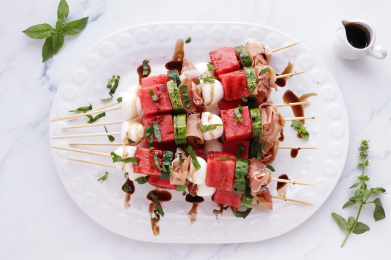 Watermelon, Mozzarella and Prosciutto Skewers Recipe Cook.me Recipes
