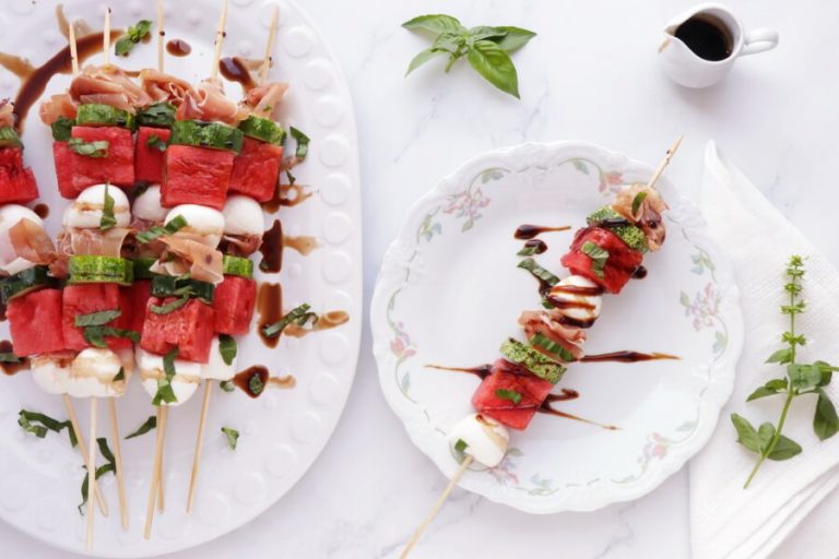 Watermelon, Mozzarella And Prosciutto Skewers Recipe - Cook.me Recipes