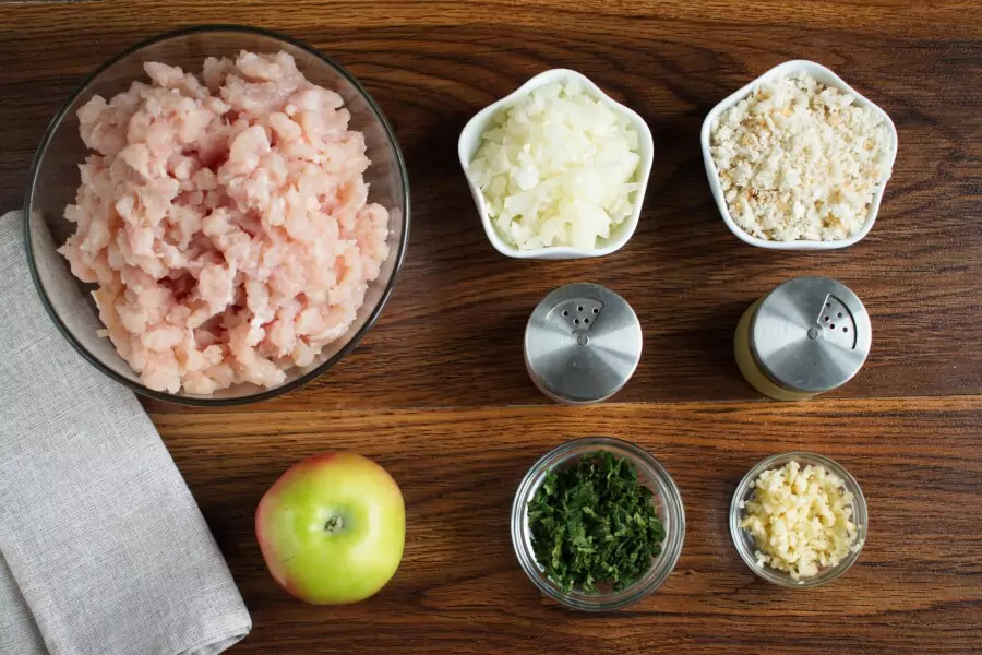 Ingredients for Chicken and Apple Meatballs