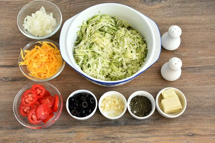 Ingredients for Zucchini Cheddar Sauté