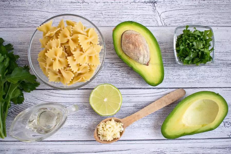 Ingredients for Avocado Pasta