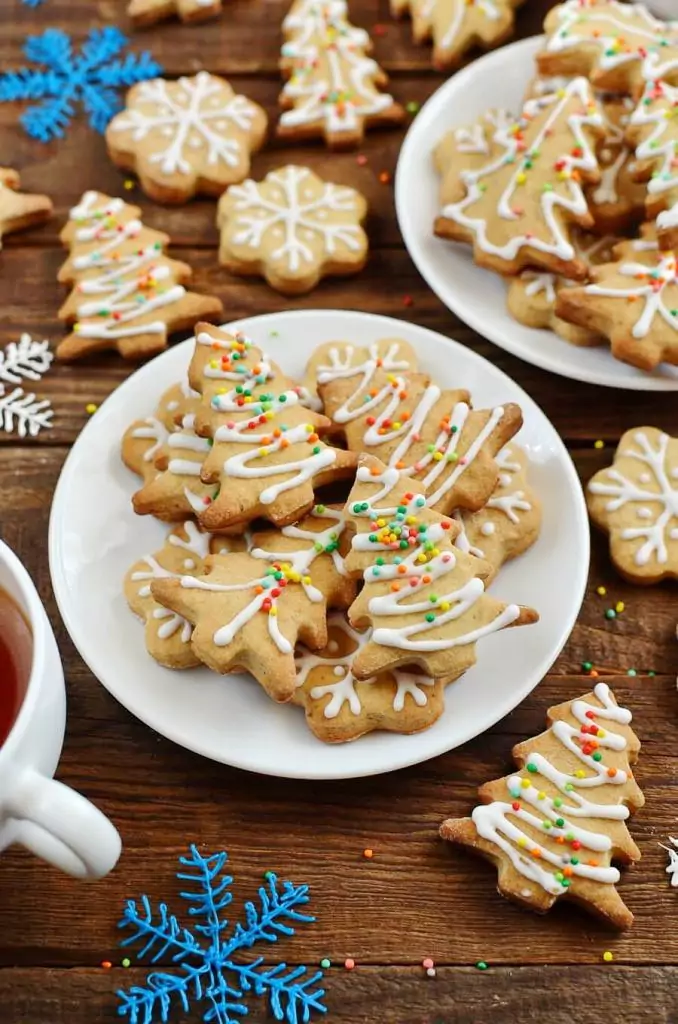 Chai Tree and Snowflake Cookies