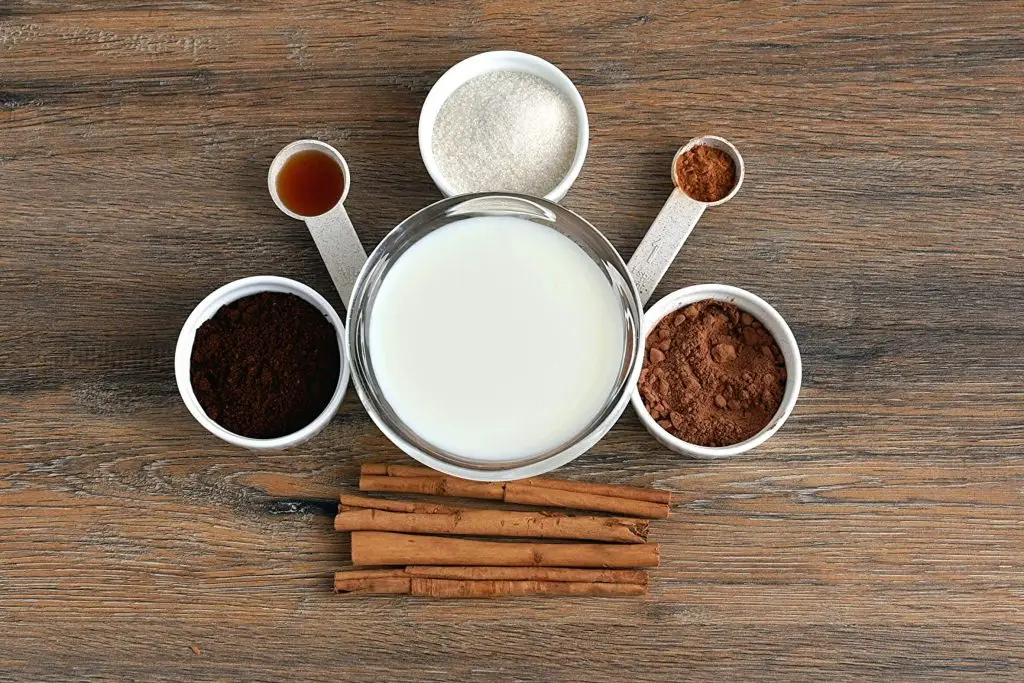 Ingredients for Cinnamon Mocha Coffee