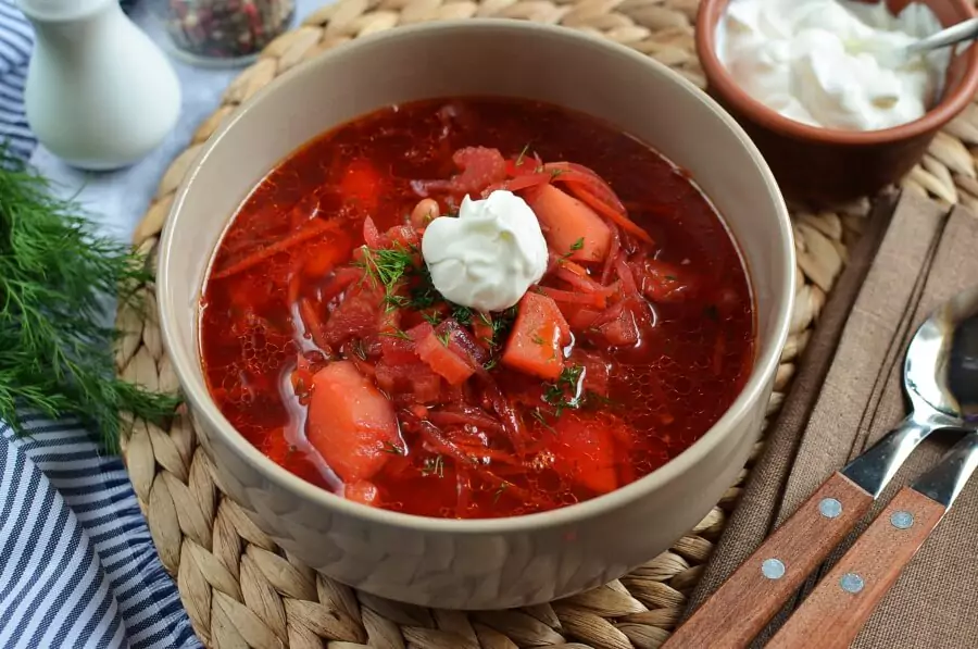 Classic Red Borscht Recipe (Beet Soup)