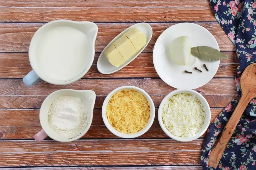 Ingredients for Classic Mornay Sauce
