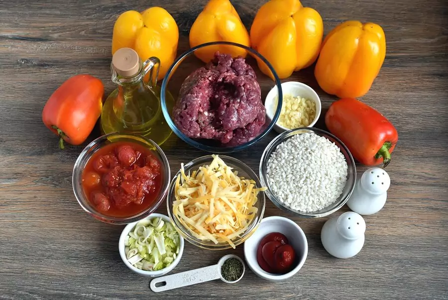 Ingredients for Classic Stuffed Peppers